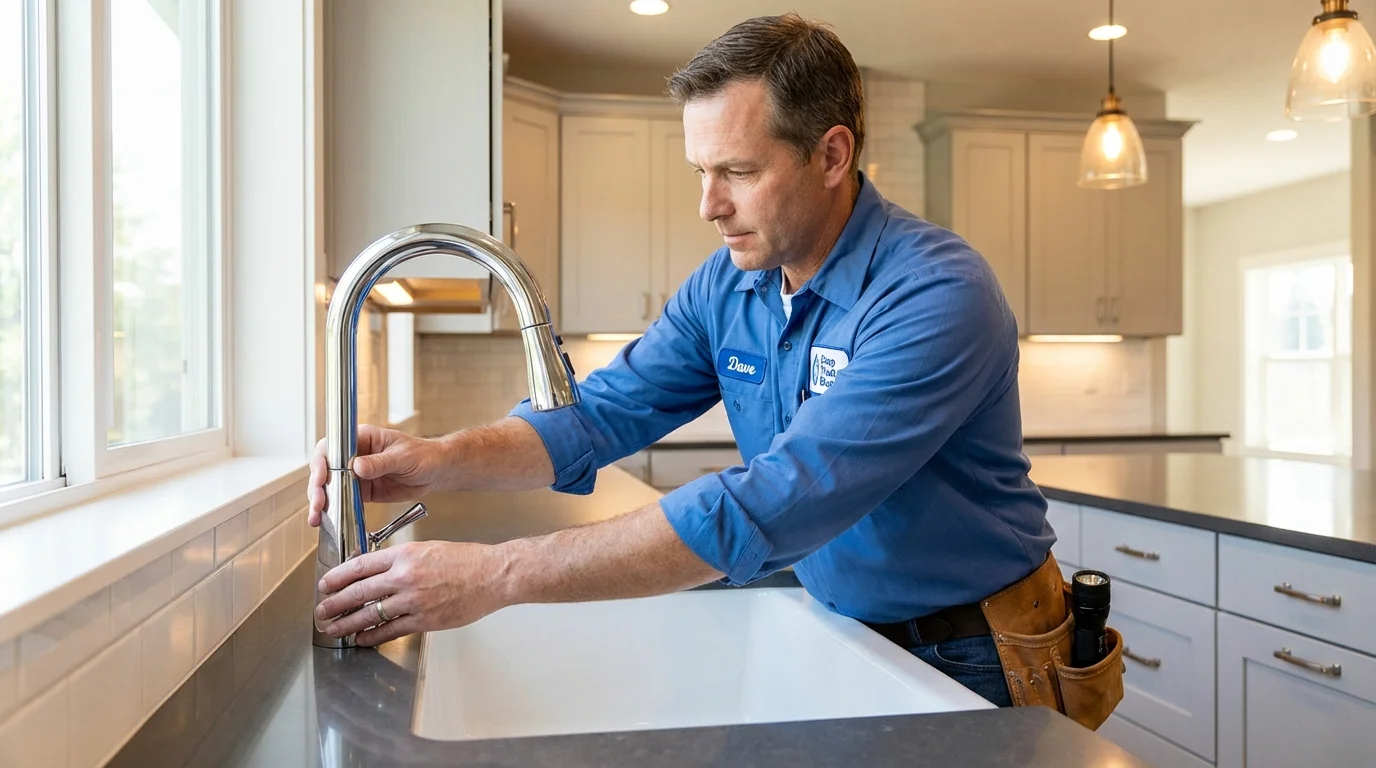 Kitchen faucet installation by Johns Plumbing LLC in Hackleburg